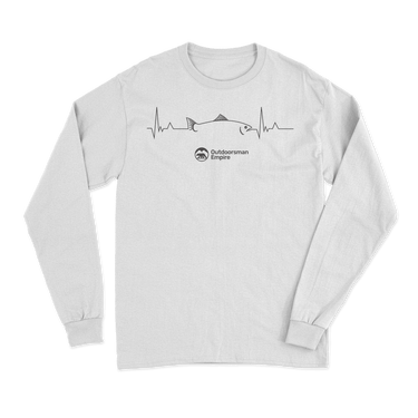Fishing Cardiogram Men Long Sleeve Shirt